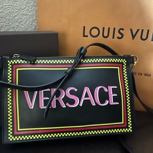 Good condition Versace black crossbody